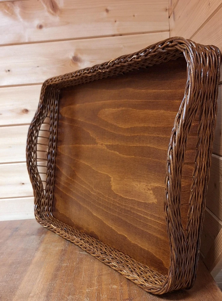 Podnos velký s košíkem